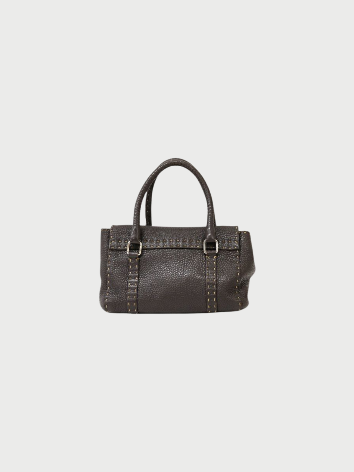 Fendi 2000s Brown Leather Mini Linda Handbag
