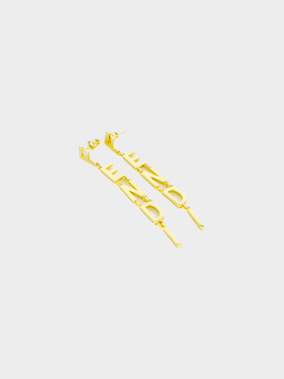 Fendi 2020s Gold Fendigraphy Earrings