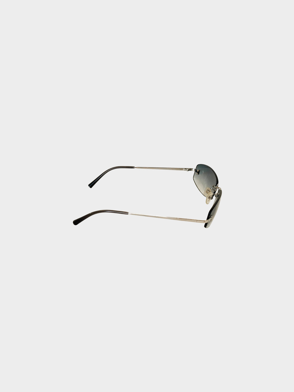 Chanel 2000s Gradient Rimless Oval Sunglasses