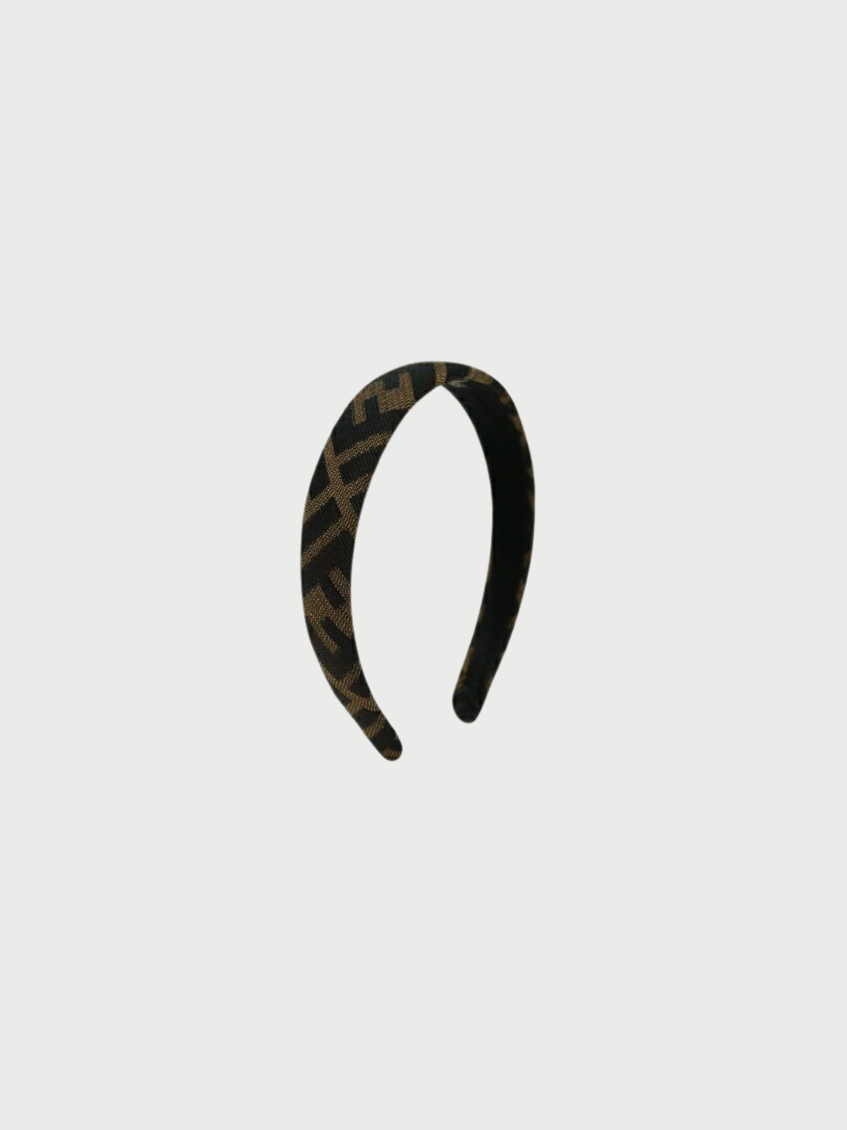Fendi 2000s Brown Zucca Canvas Headband