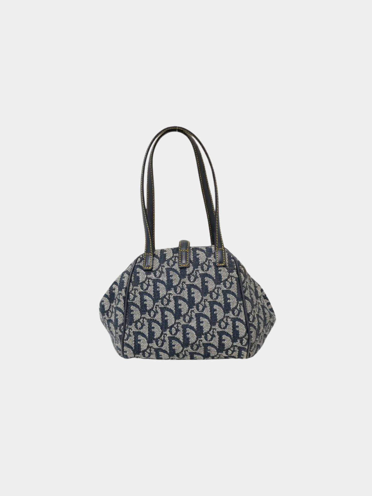 Christian Dior 2000s Navy Trotter Canvas Handbag