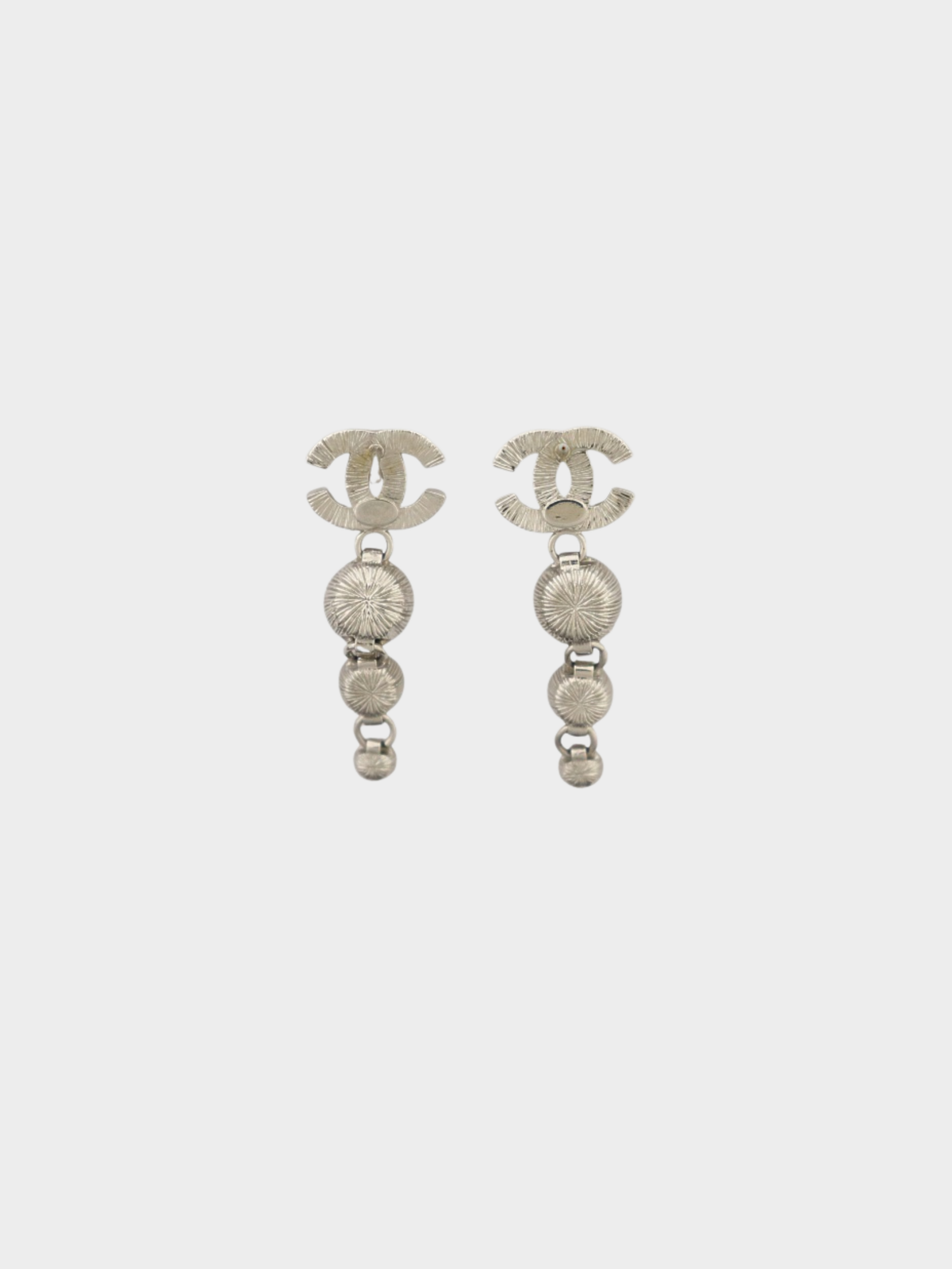 Chanel 2020s Silver Rhinestone COCO Earrings