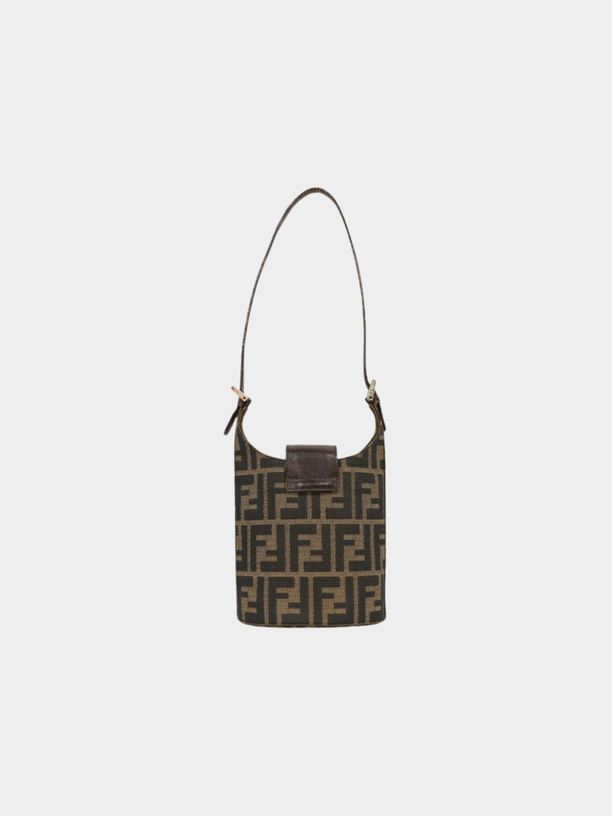Fendi 2000s Brown Zucca Mini One-Shoulder Bag