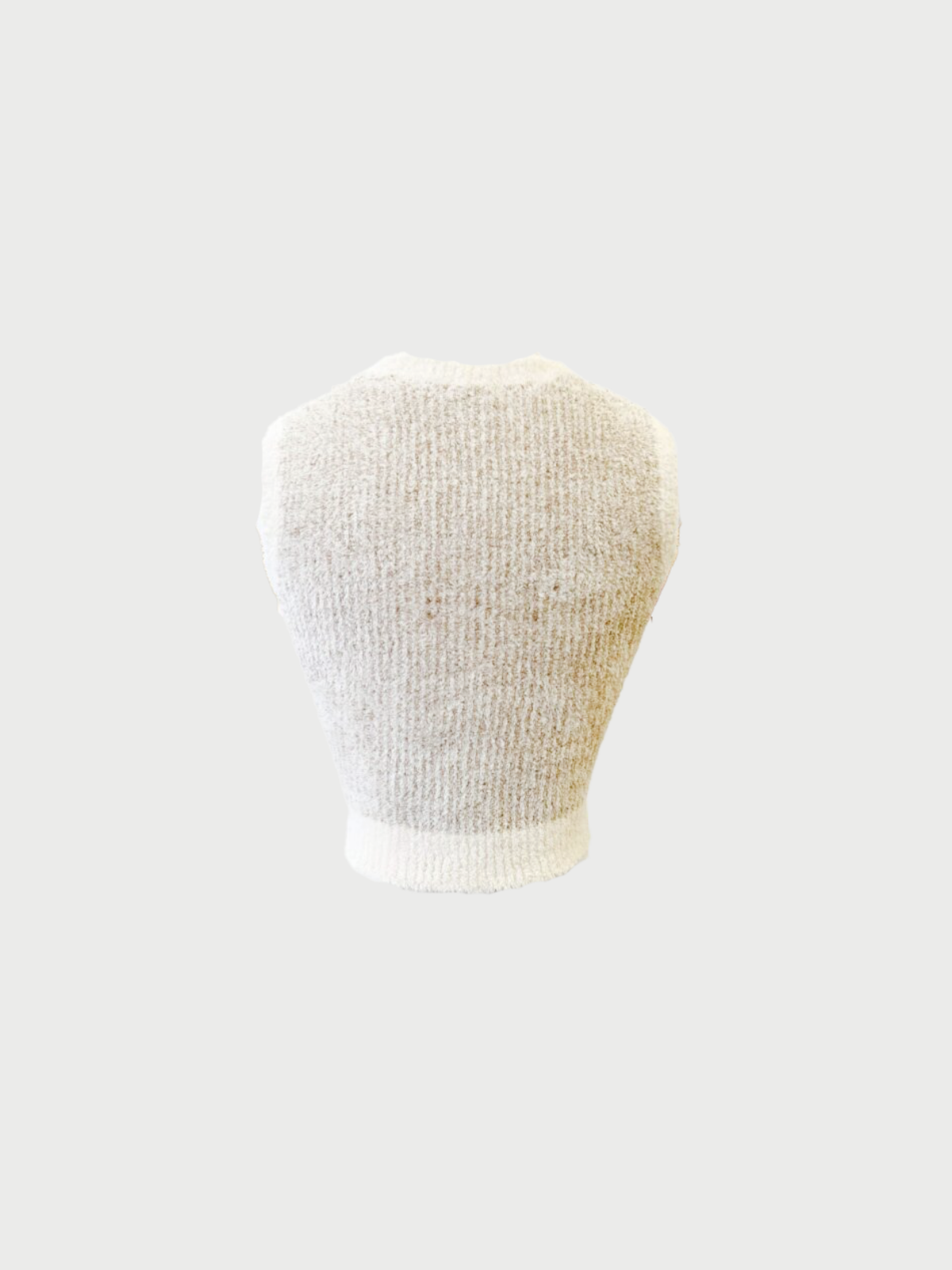 Loewe 2020s Beige Cotton Polyamide Anagram Knit Vest