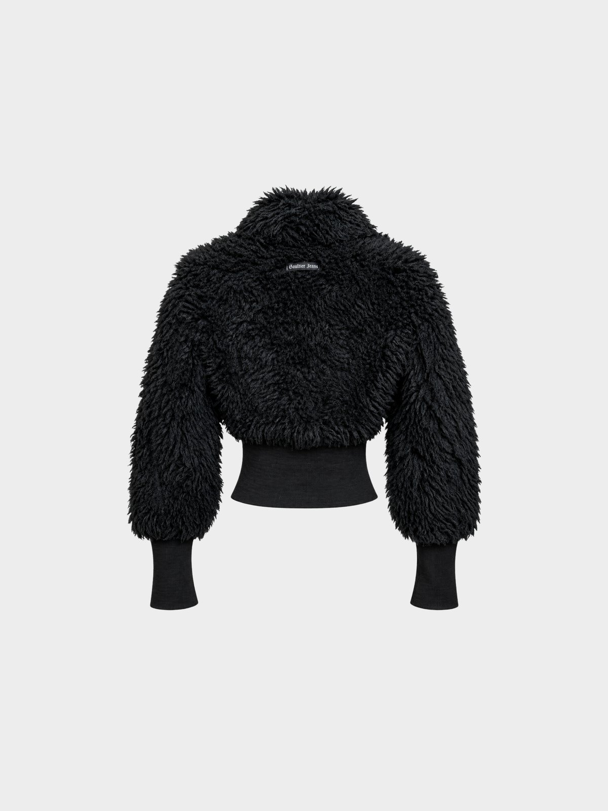 Jean Paul Gaultier 2000s Jeans Shaggy Loop-Knit Cropped Bomber Jacket