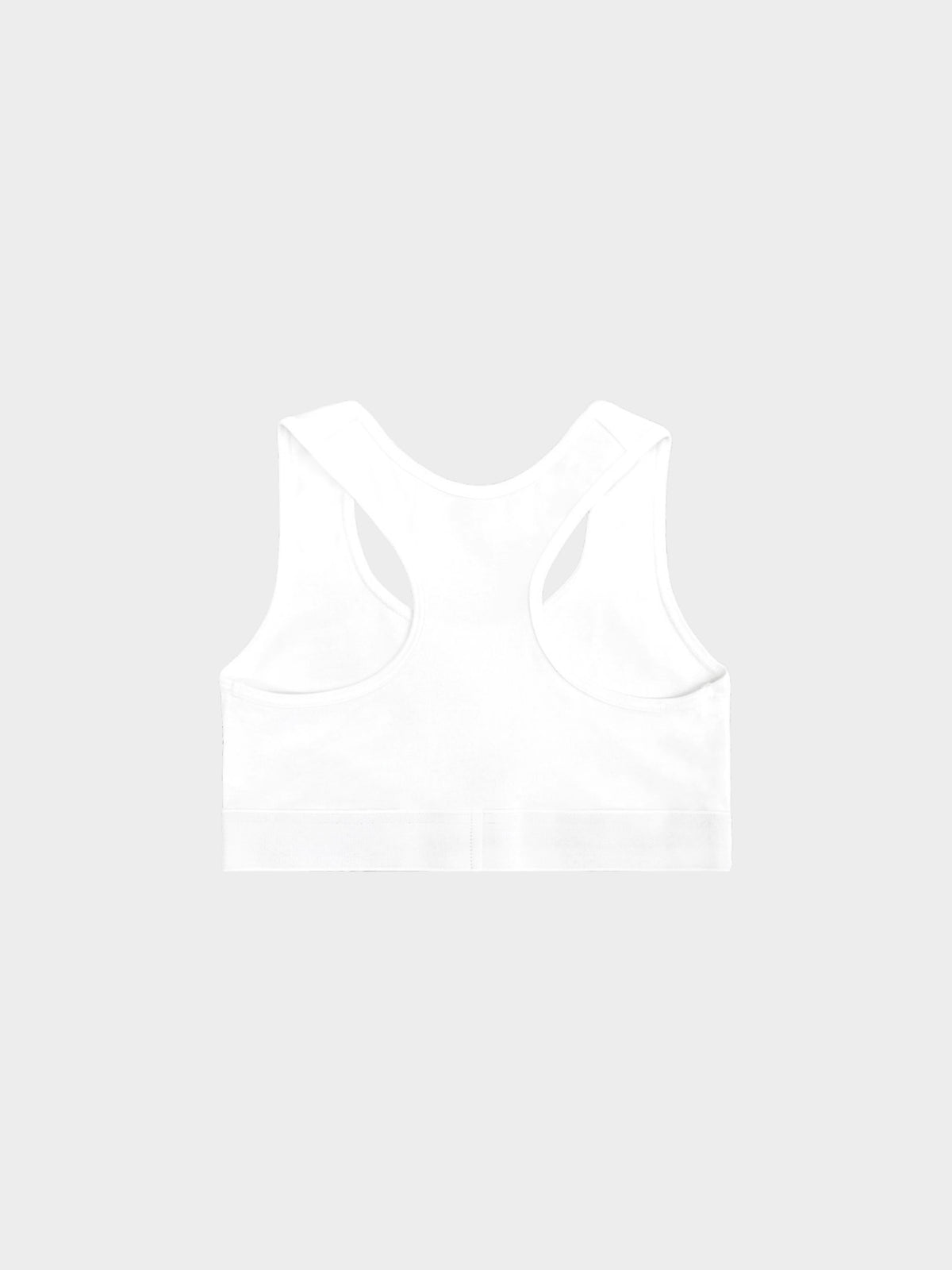 Balenciaga 2021 White Logo Sports Bra