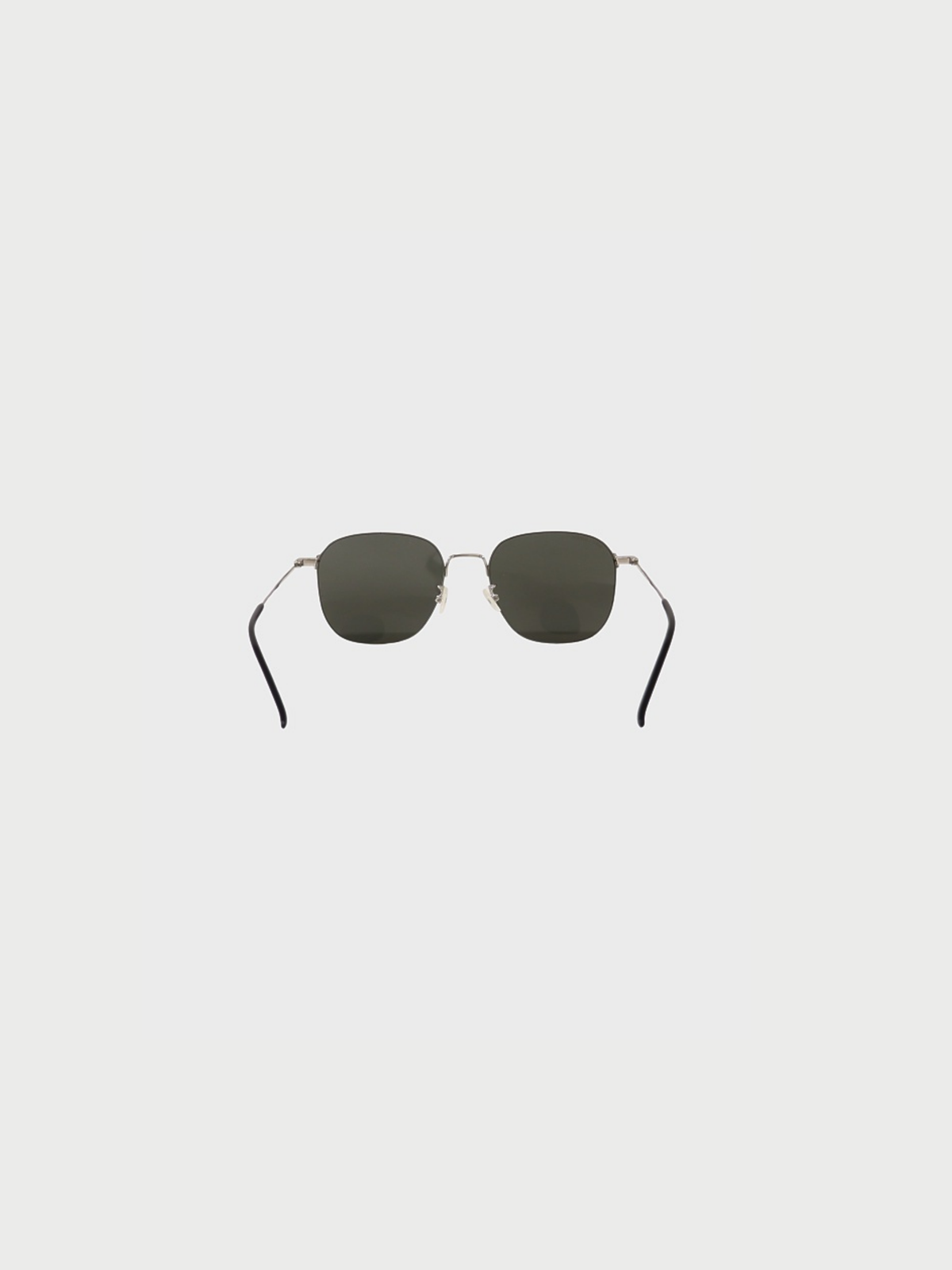 Yves Saint Laurent 2000s Silver Black Metal Sunglasses