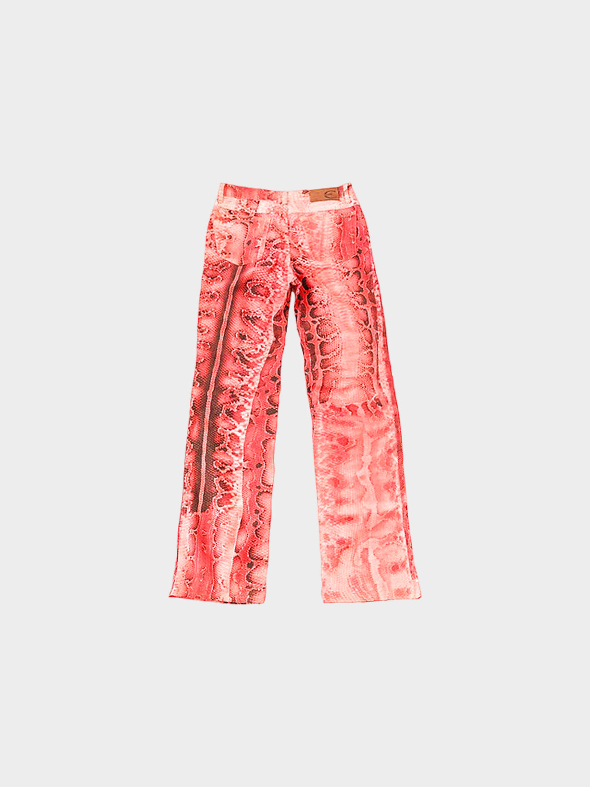Roberto Cavalli Just Cavalli 2006 Red Python Print Pants