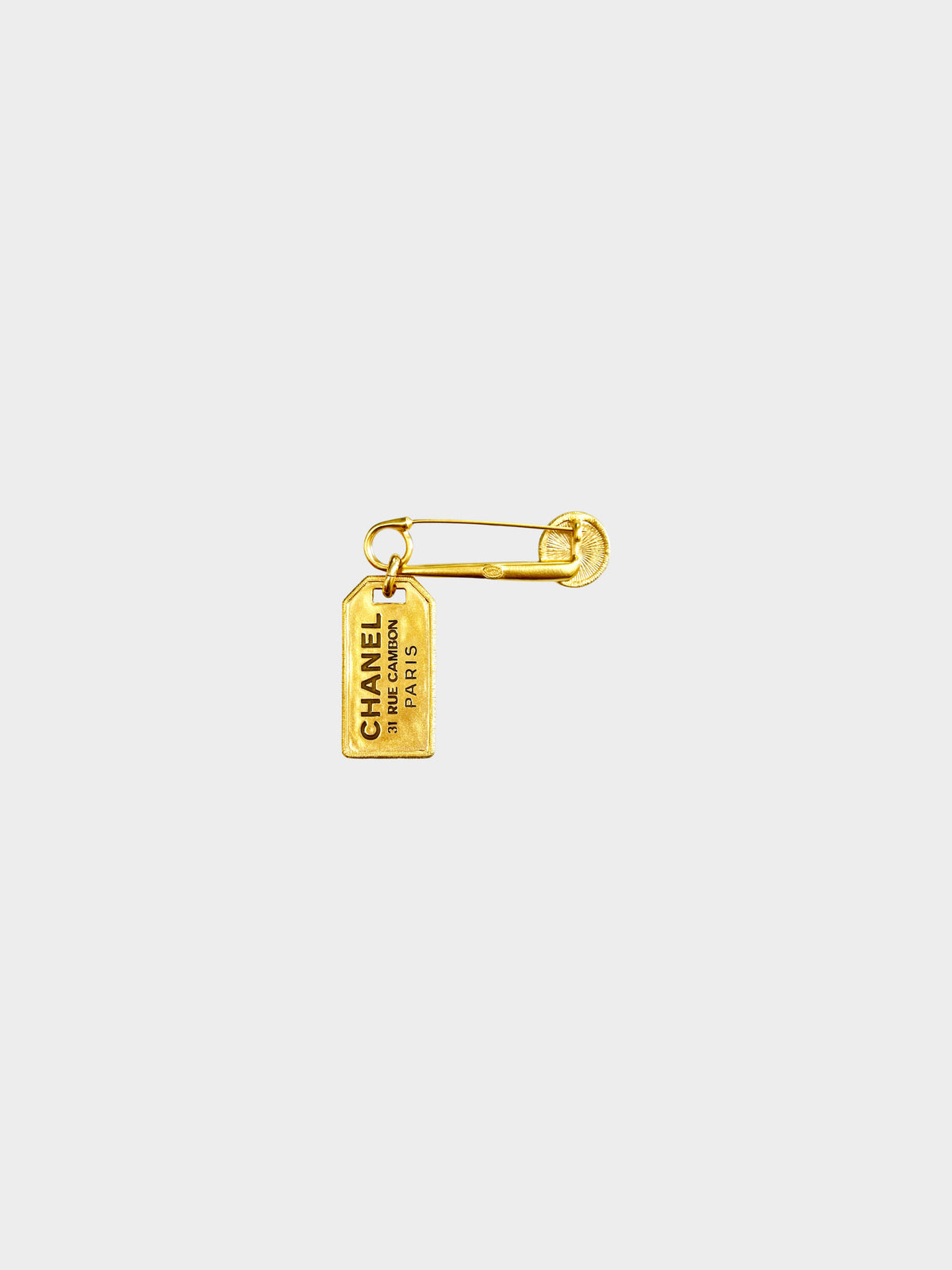 Chanel 2020 Rue Cambon Tag and Pearl Brooch