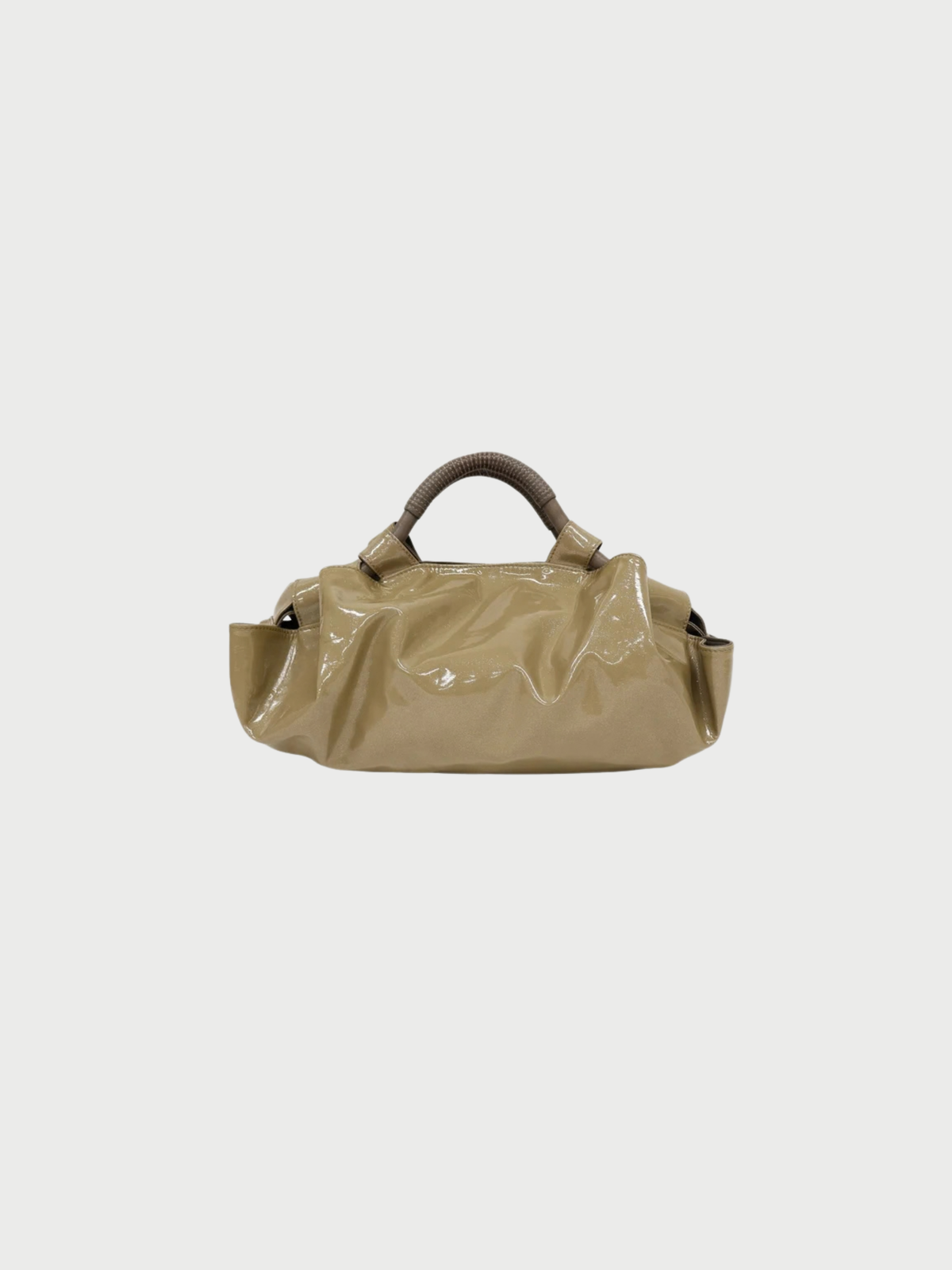 Loewe 2000s Beige Patent Leather Nappa Aire Bag