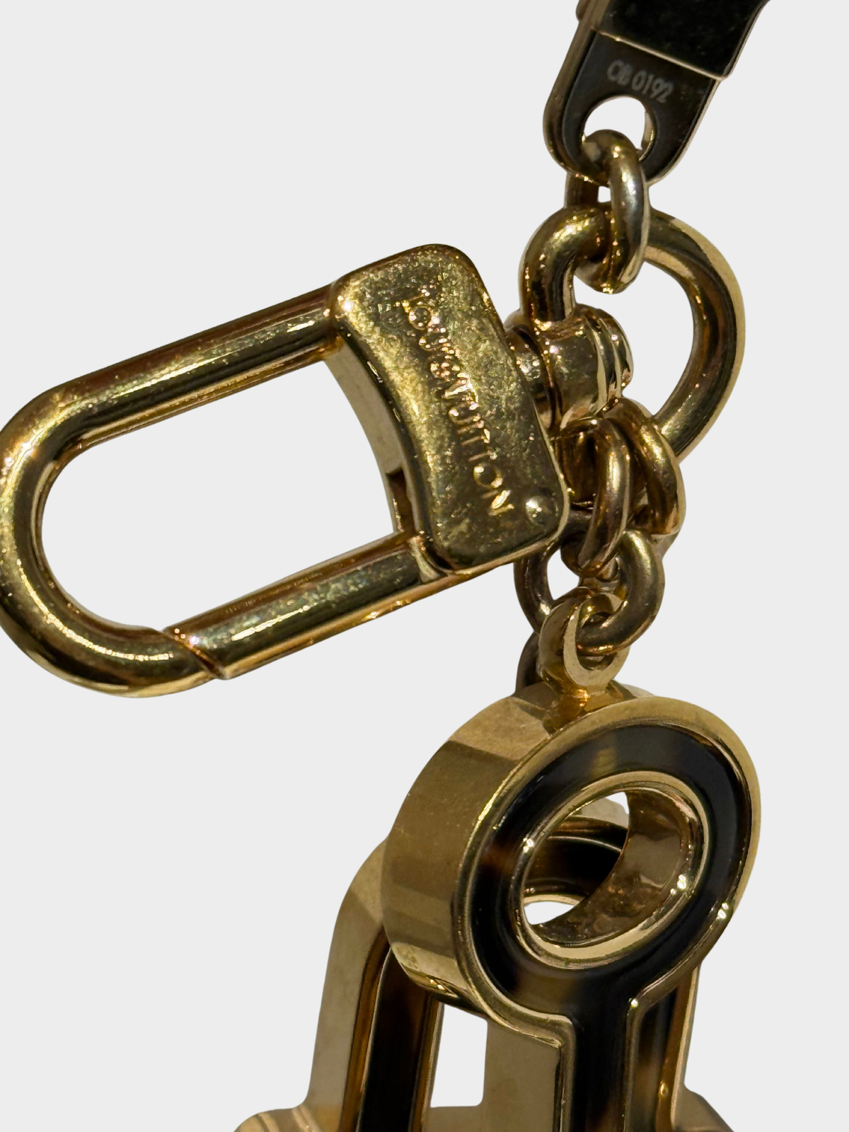 Louis Vuitton 2012 Gold Tortoiseshell Confidence Lock & Key Bag Charm