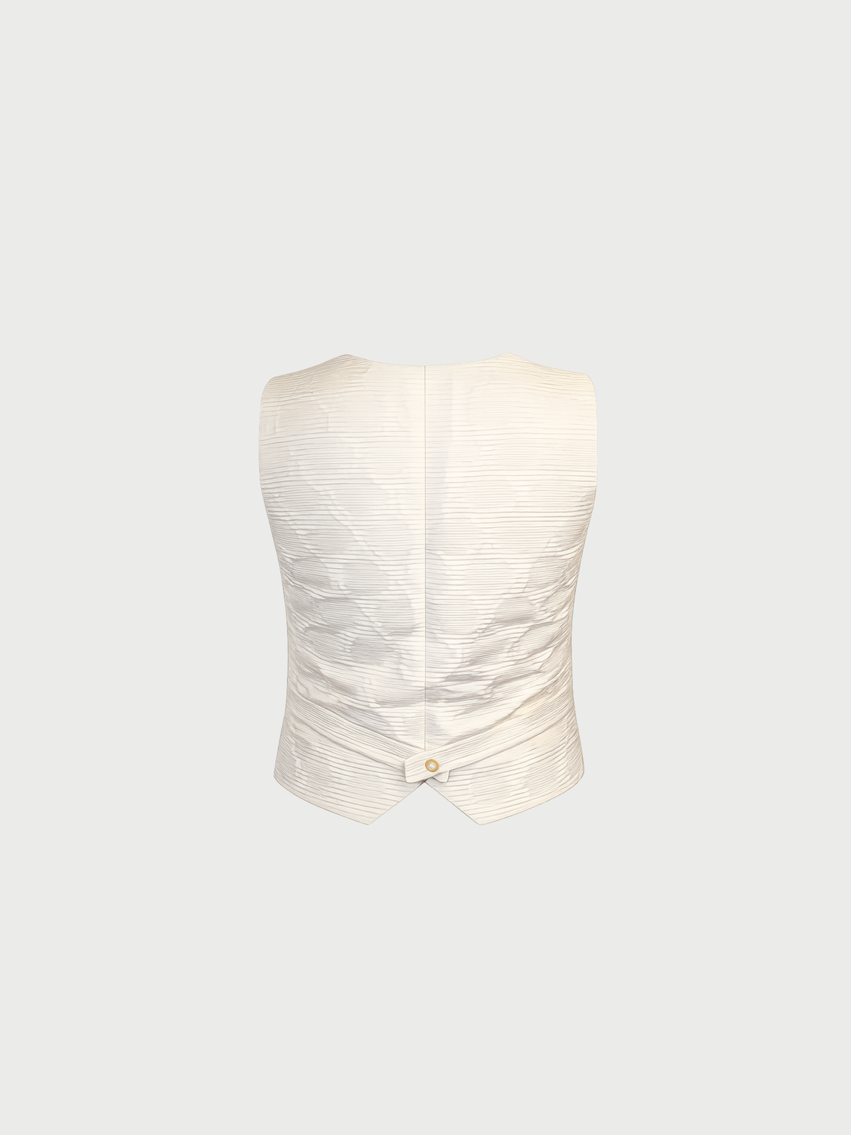 Chanel 2000s Ivory Silk COCO Pearl Button Vest