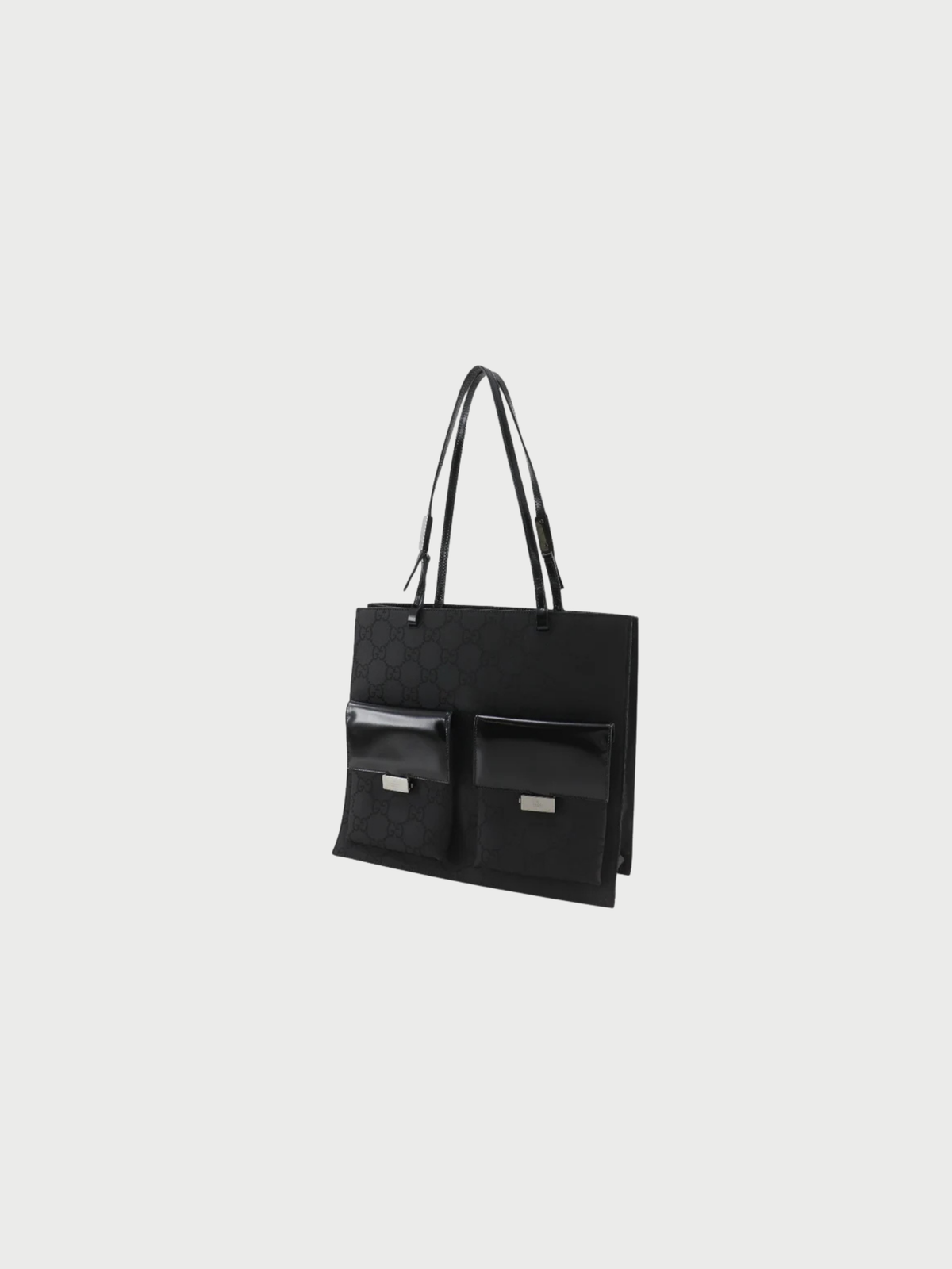 Gucci 2000s Black GG Canvas Tote Bag