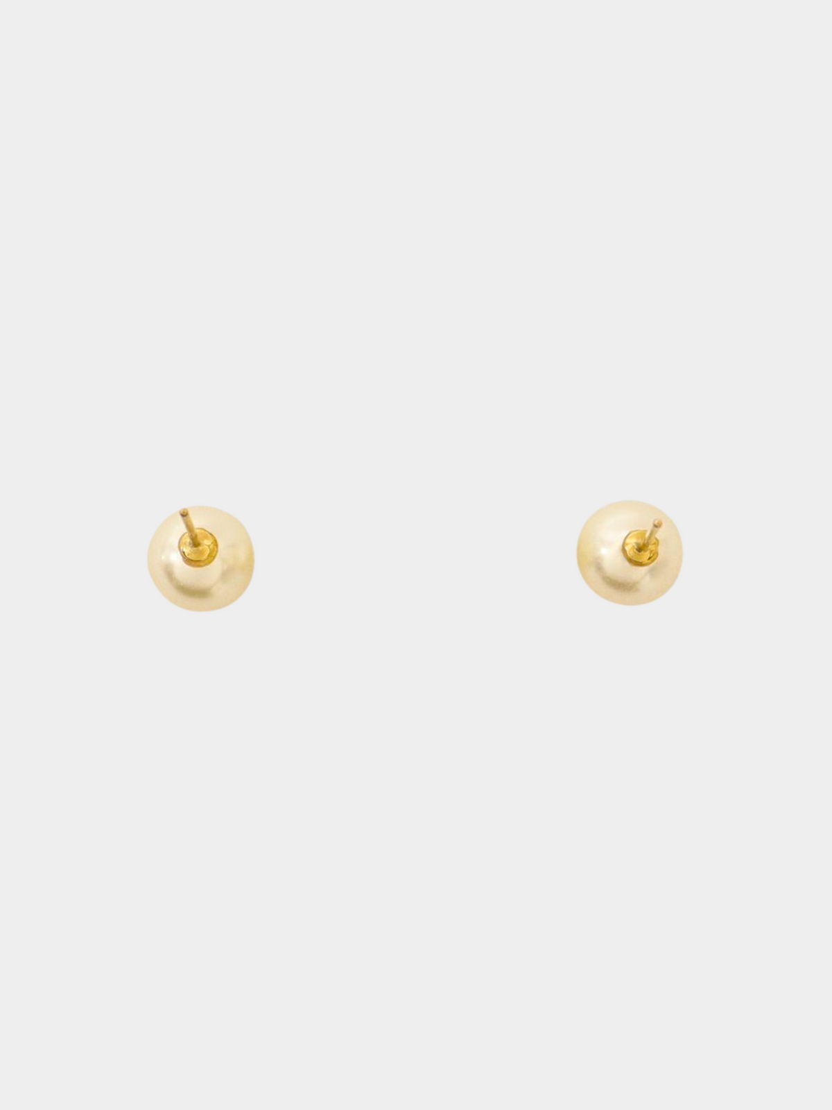 Valentino 2000s Gold V Logo Pearl Earrings