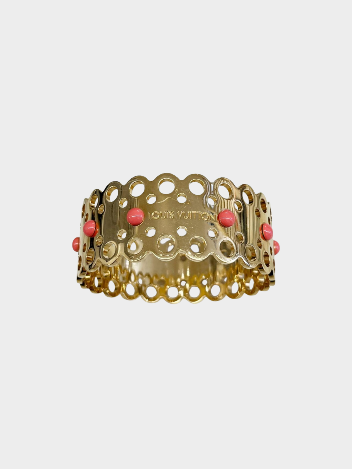 Louis Vuitton 2000s Gold Hide and Seek Bracelet