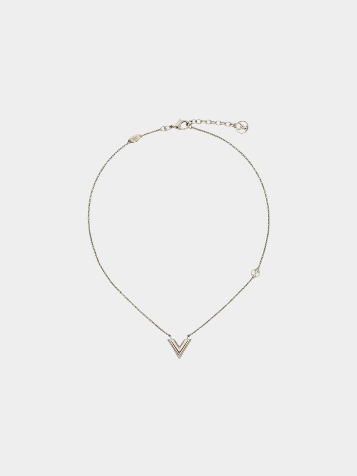 Louis Vuitton 2010s Silver Essential V Necklace