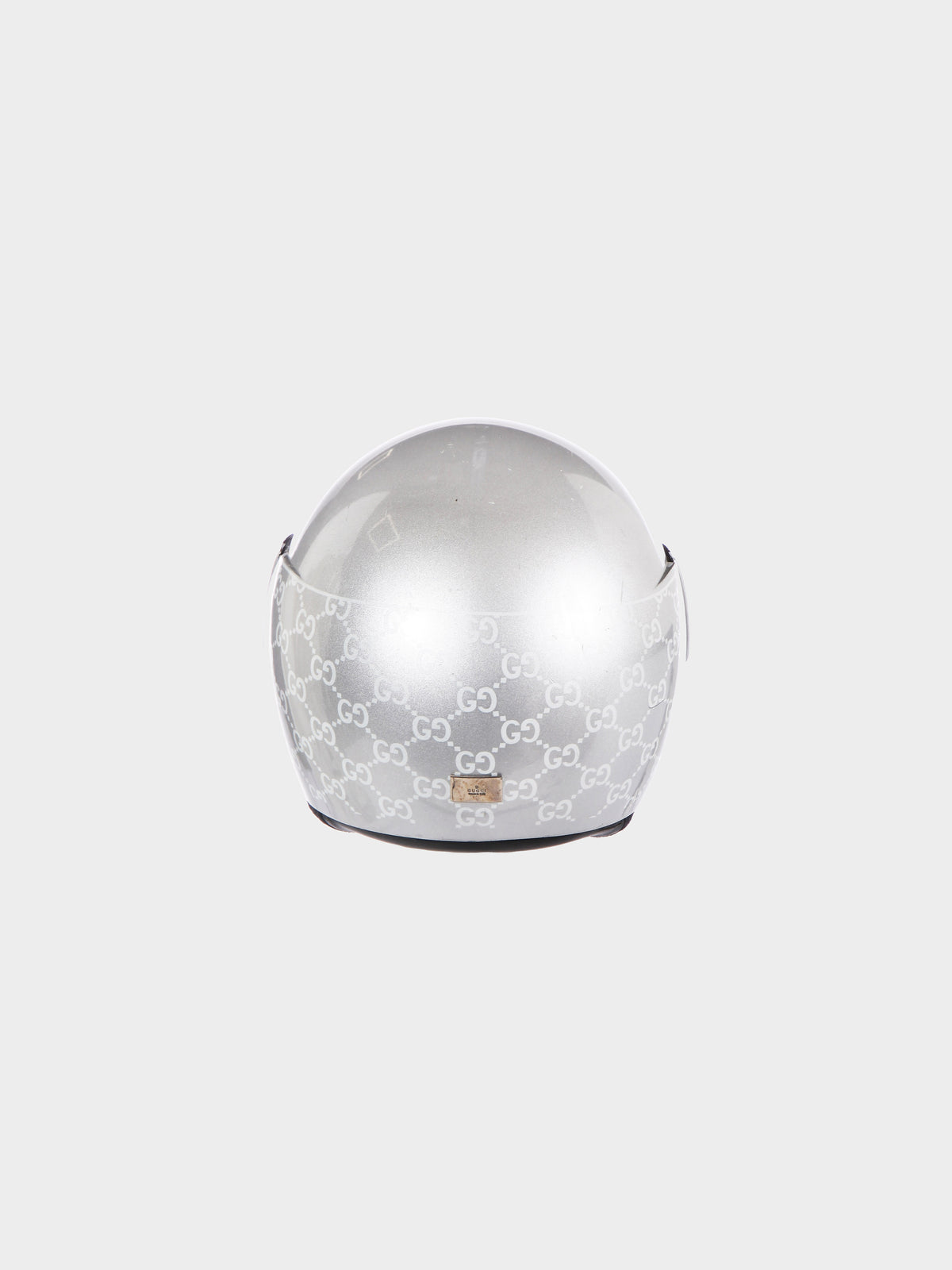 Gucci by Tom Ford 1997 Silver Fiber Glass 'Guccissima Crash' Helmet