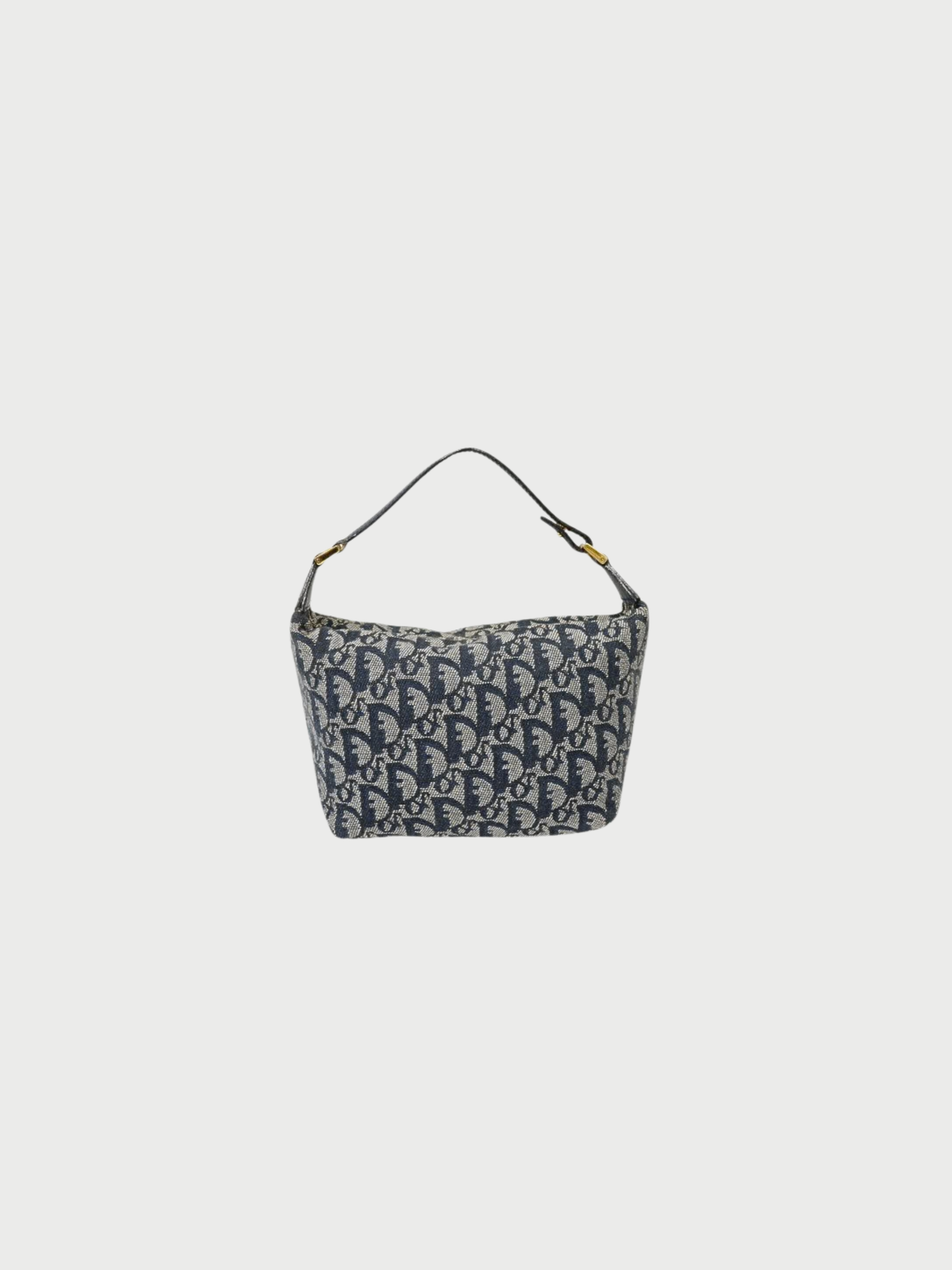 Christian Dior 2000s Navy Trotter Canvas Handbag