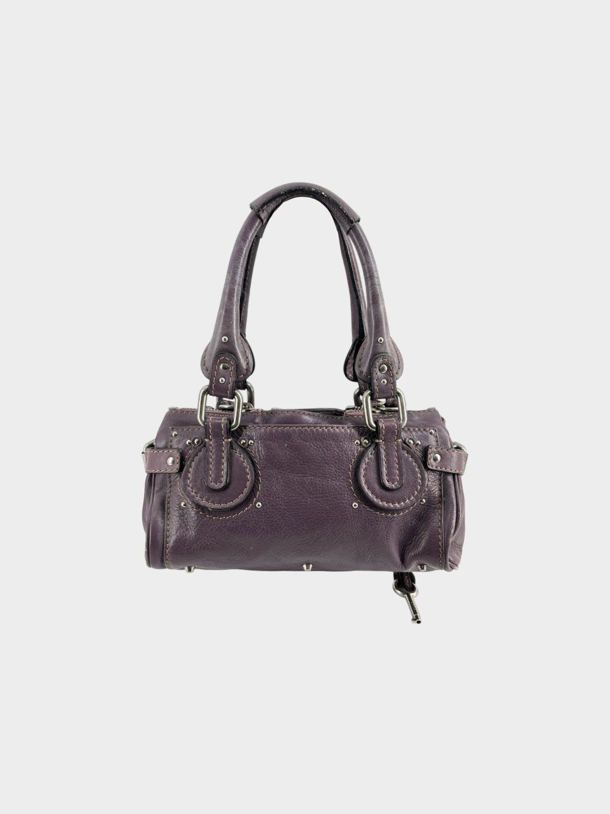 Chloe 2000s Purple Leather Paddington Bag