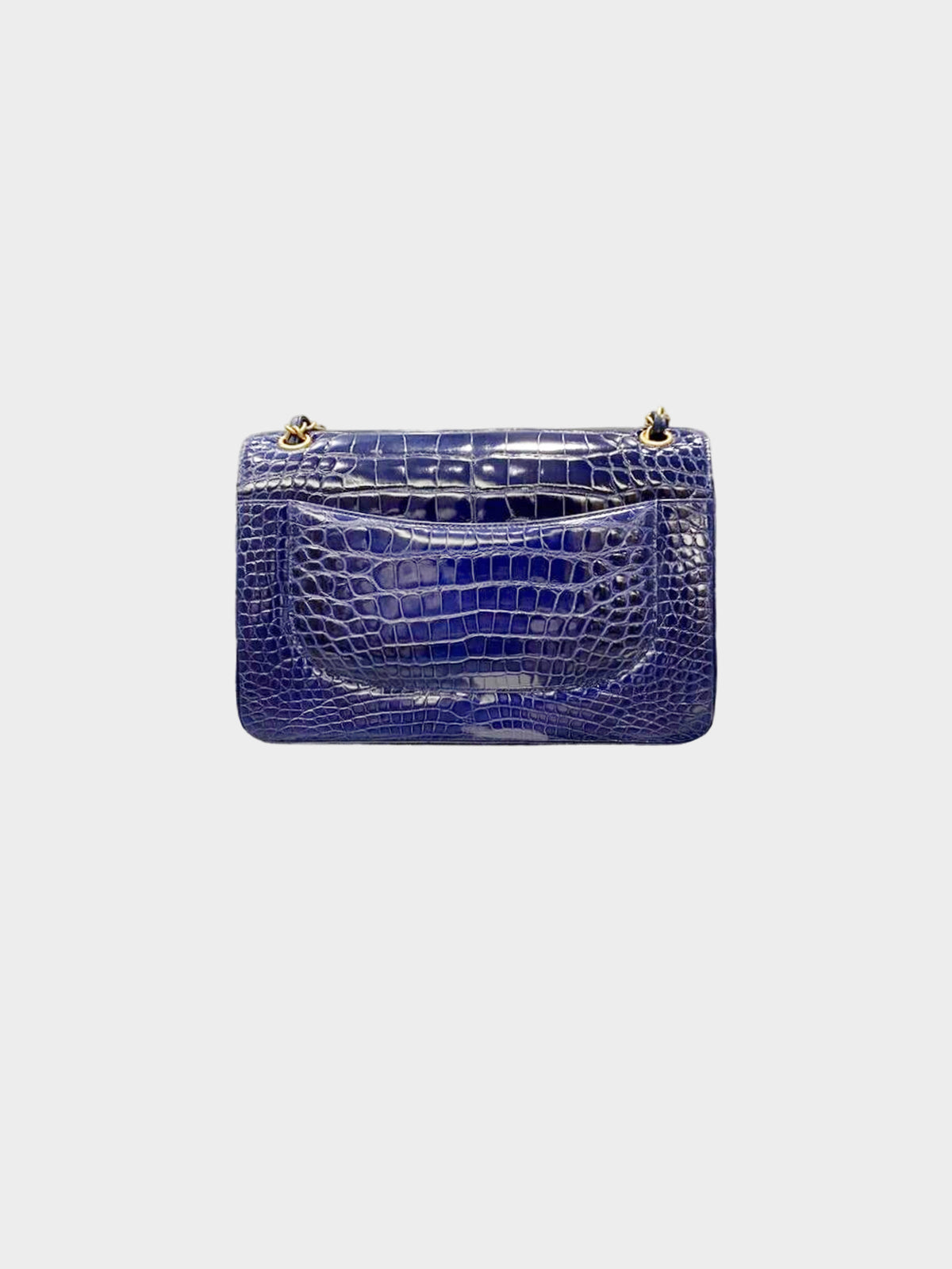 Chanel 2016 Royal Blue Alligator Jumbo Classic Double Flap Bag