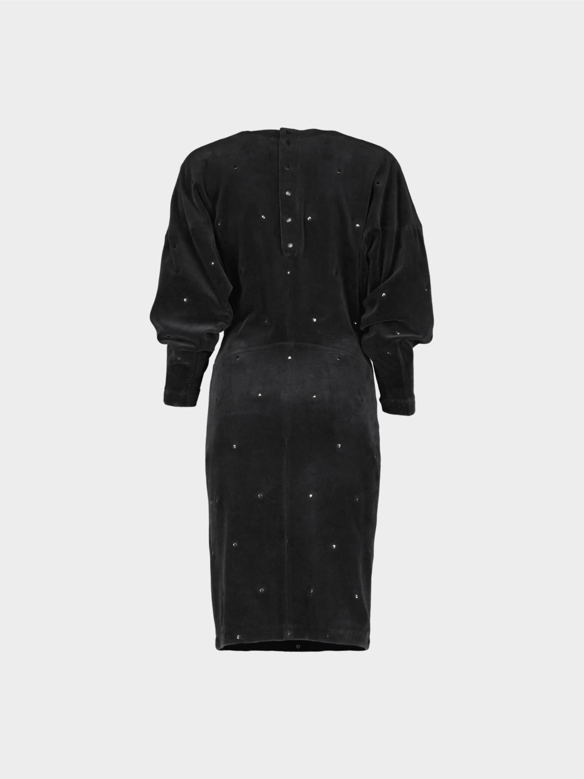 Azzedine Alaïa FW 1983 Black Velvet Metal Studded Dress