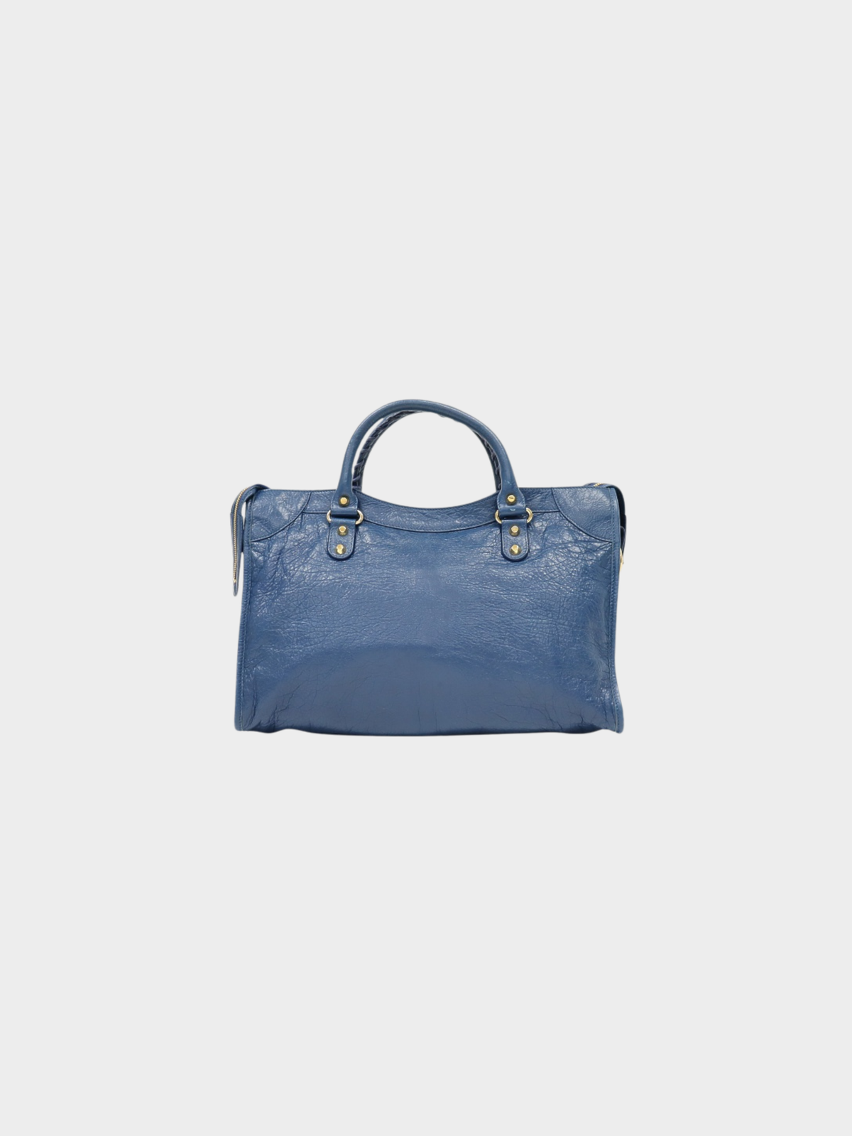 Balenciaga 2000s Blue Leather The City Bag