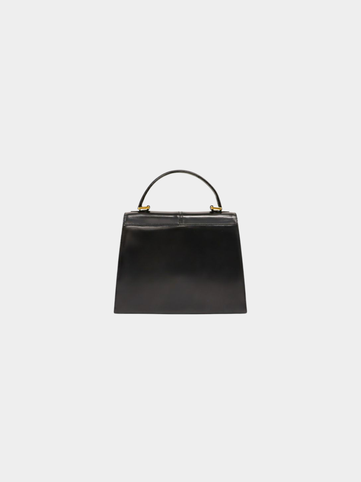 Yves Saint Laurent 2000s Black Logo Hardware Leather 2-Way Bag