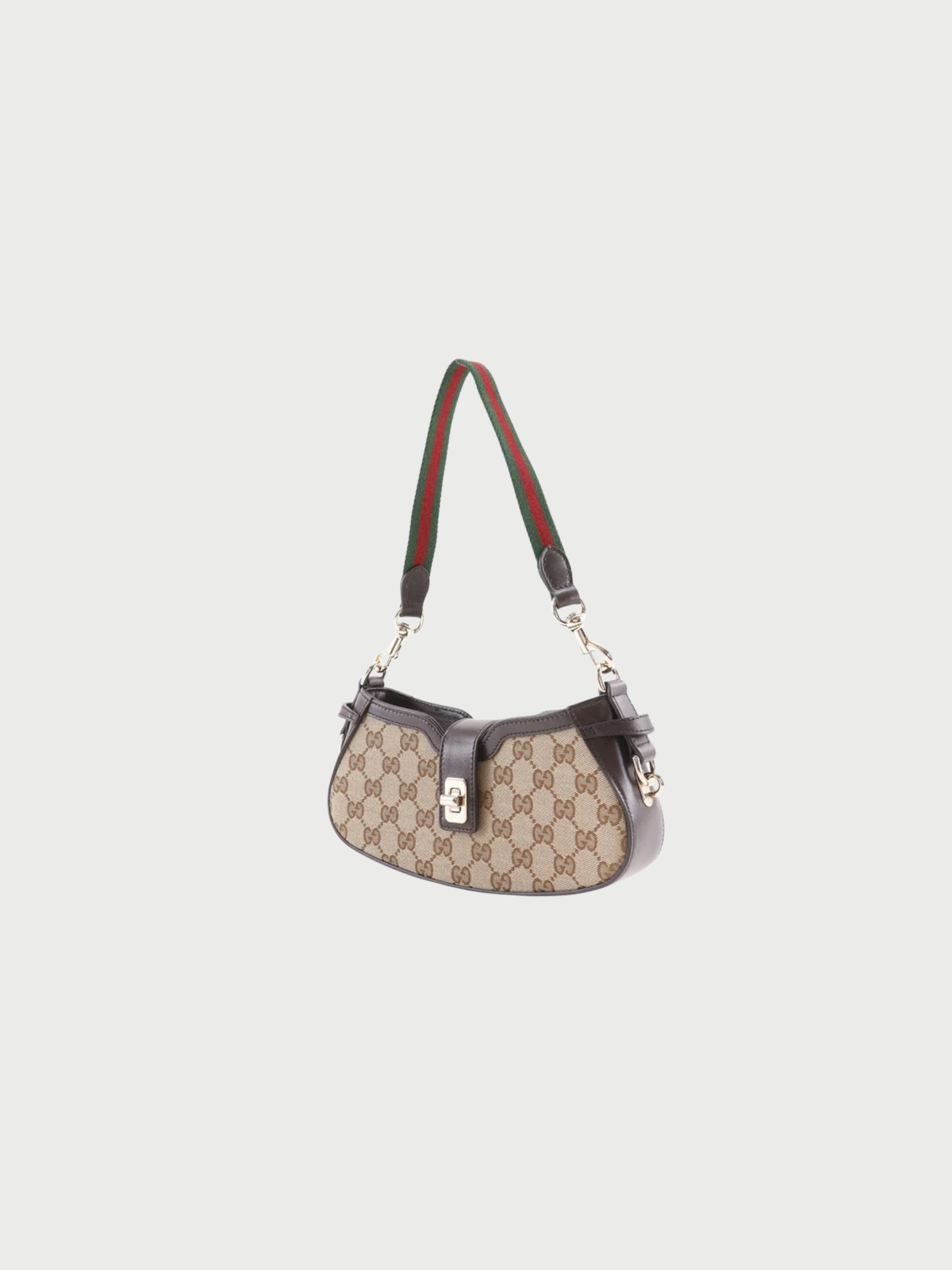Gucci 2020s Brown GG Canvas Moonside Shoulder Bag
