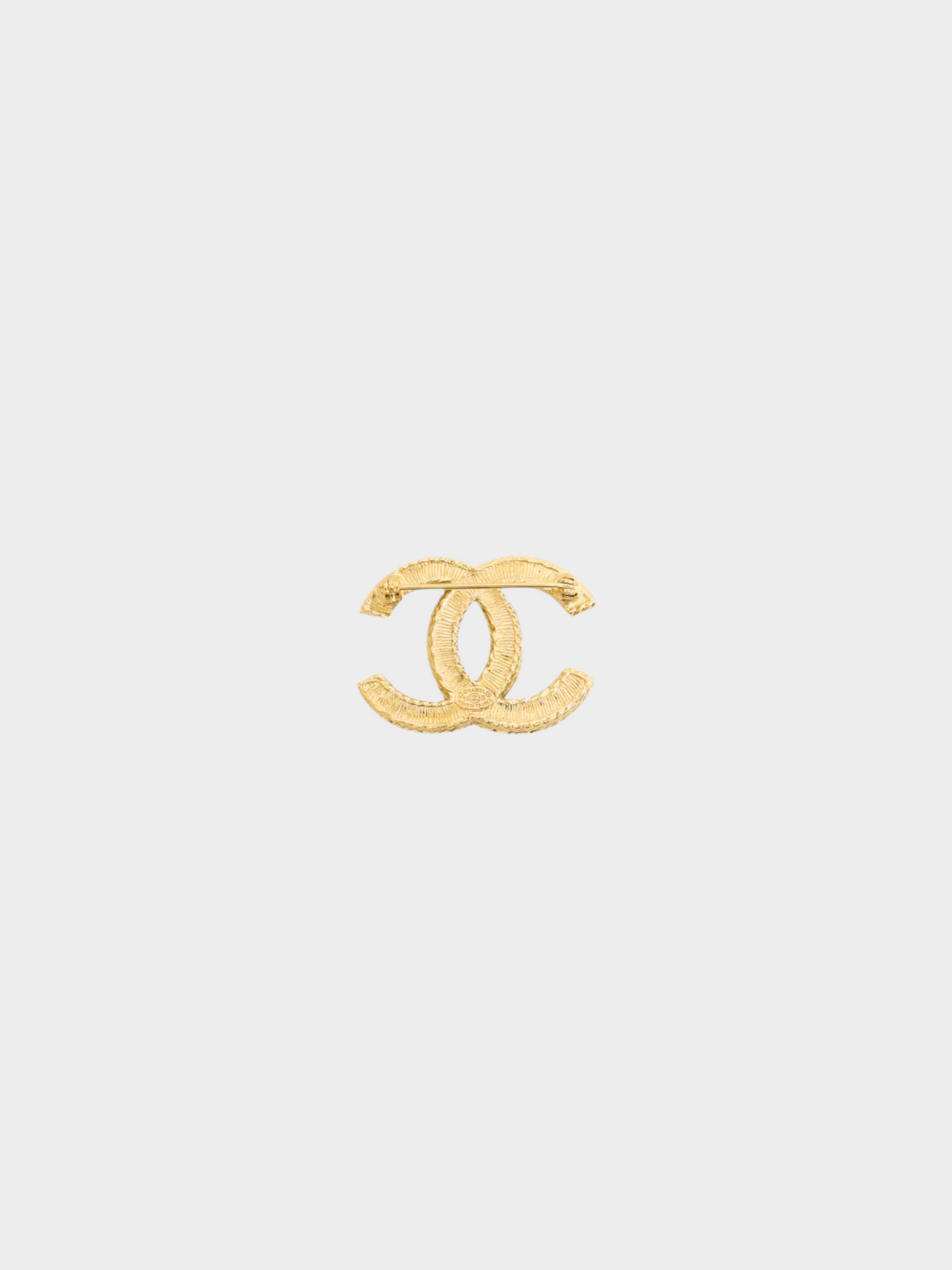 Chanel 1990s Coco Mark Gold Pearl Brooch
