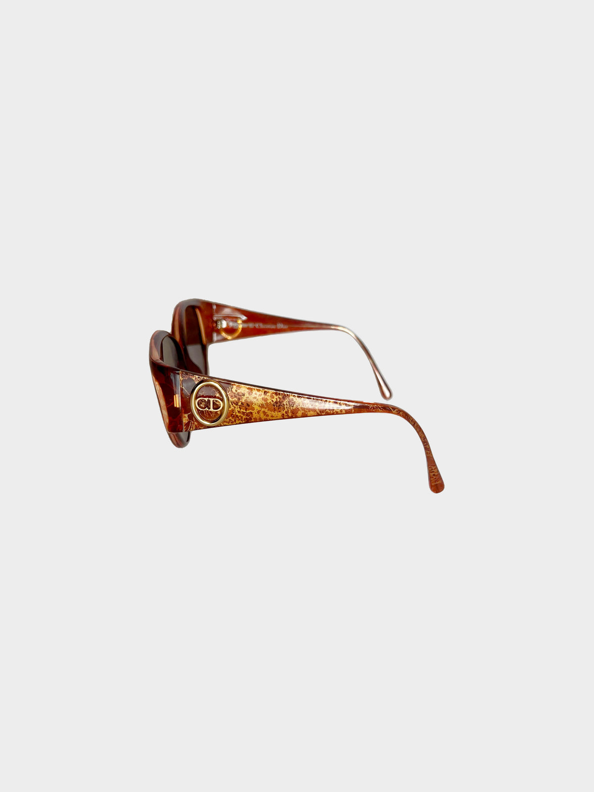 Christian Dior 1990s Brown Tortoiseshell Sunglasses