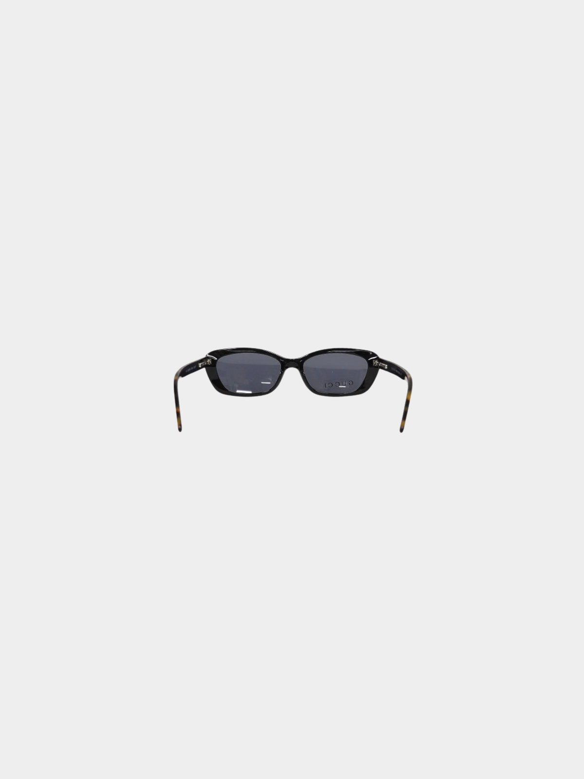 Gucci 2000s Brown Gold Plastic Logo Tortoiseshell Sunglasses