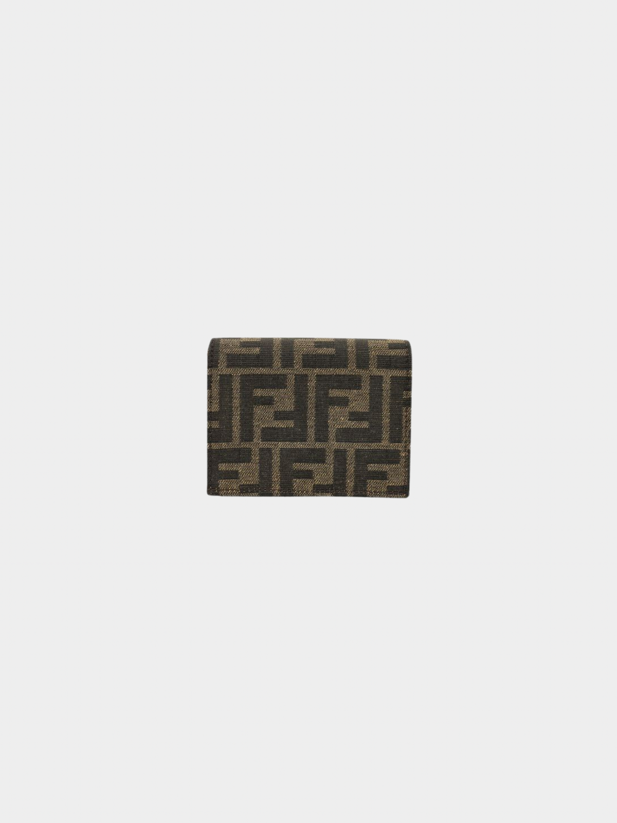 Fendi 2000s Brown Canvas Leather Zucca Wallet