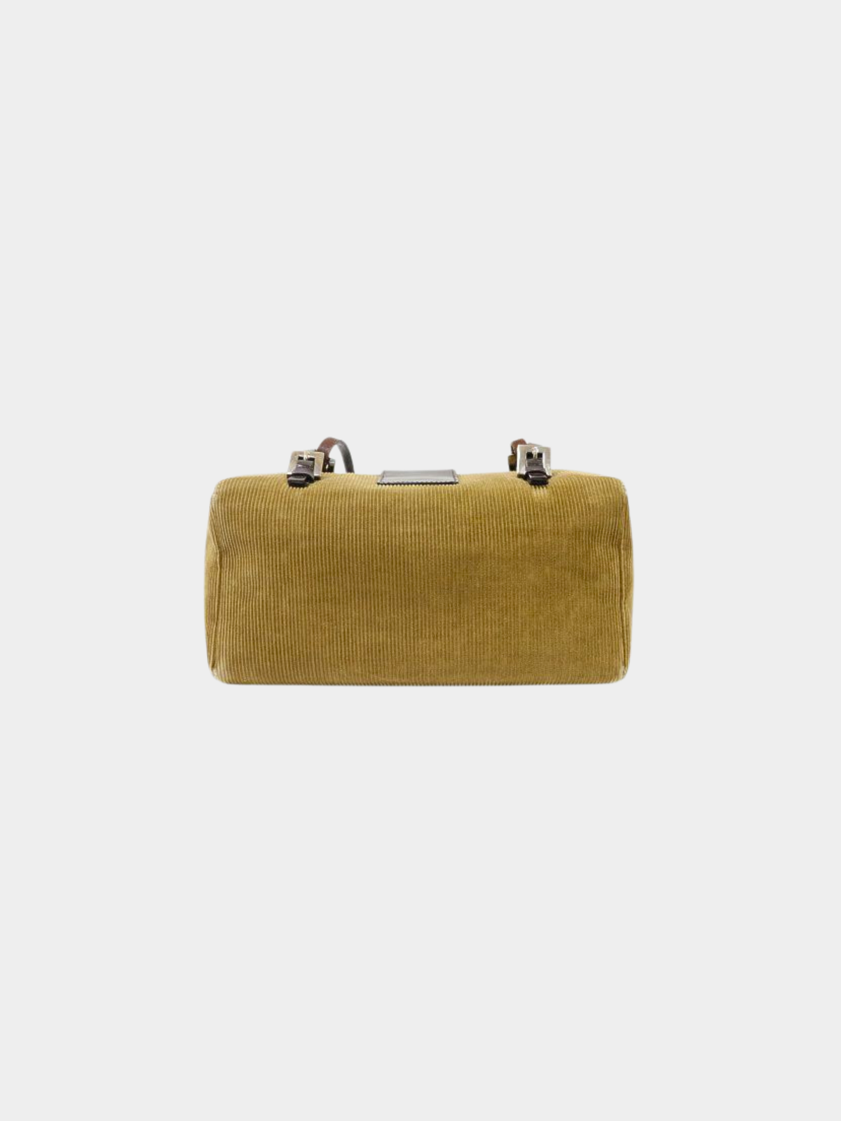 Fendi 1990s Brown Logo Corduroy Handbag