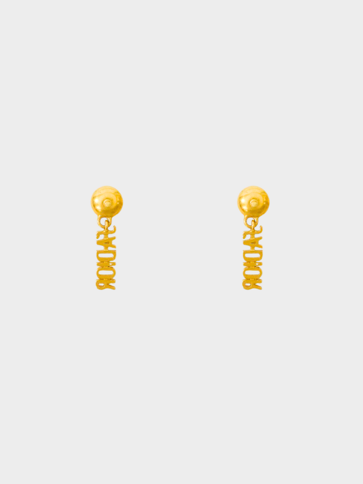 Christian Dior 2010s Gold Jadior Heart Pearl Stud Earrings