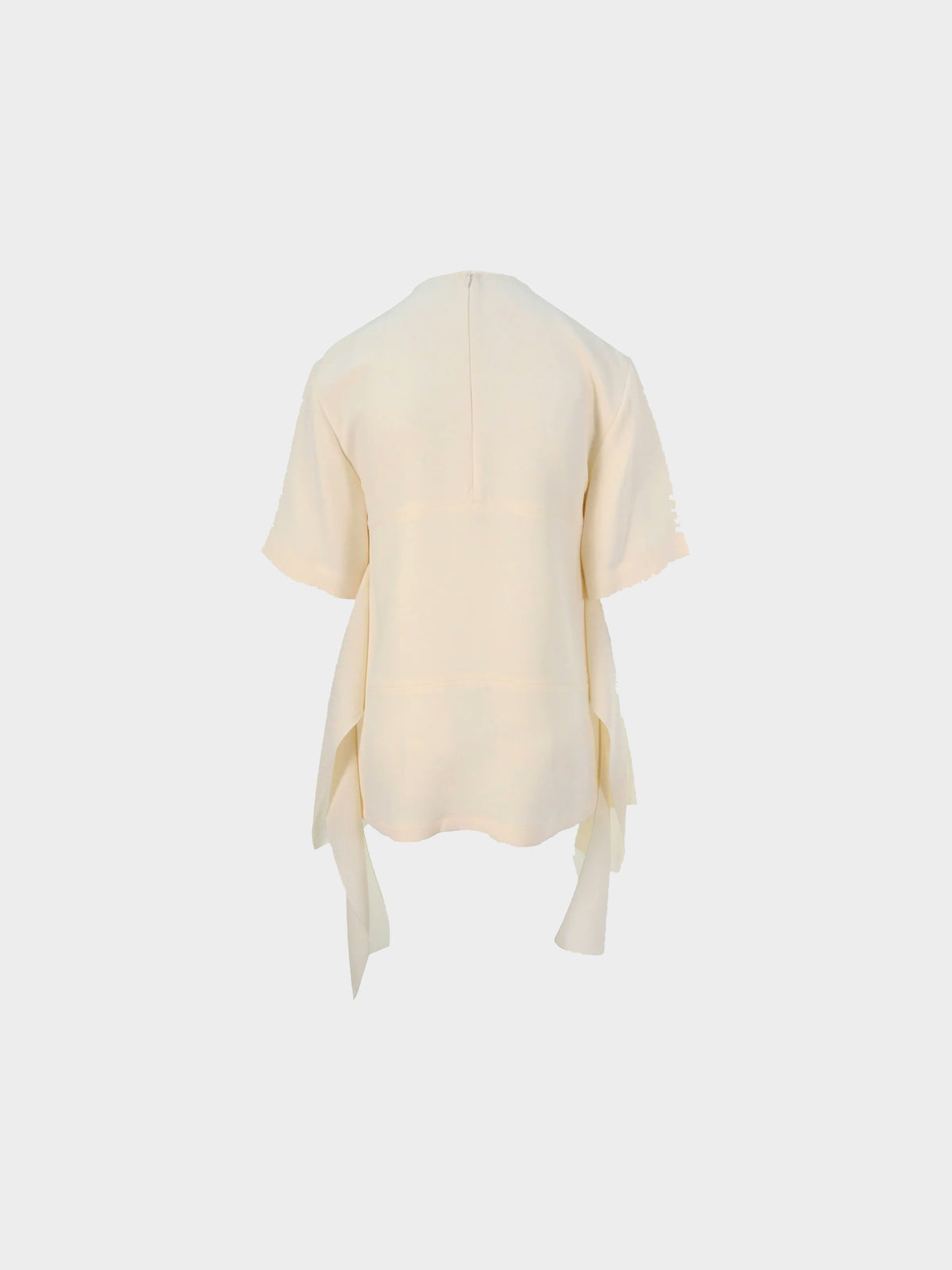 Céline by Phoebe Philo 2010s Off White Silk Tunic Top
