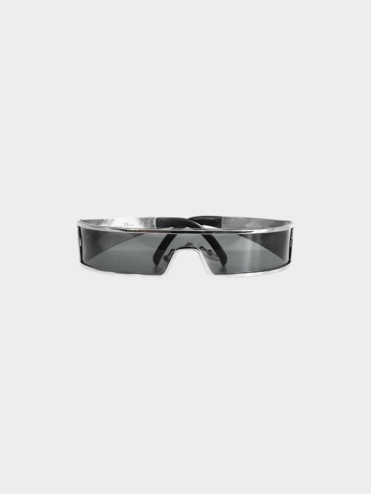 Christian Dior Early 2000s Rare Runway Silver Punk Sunglasses