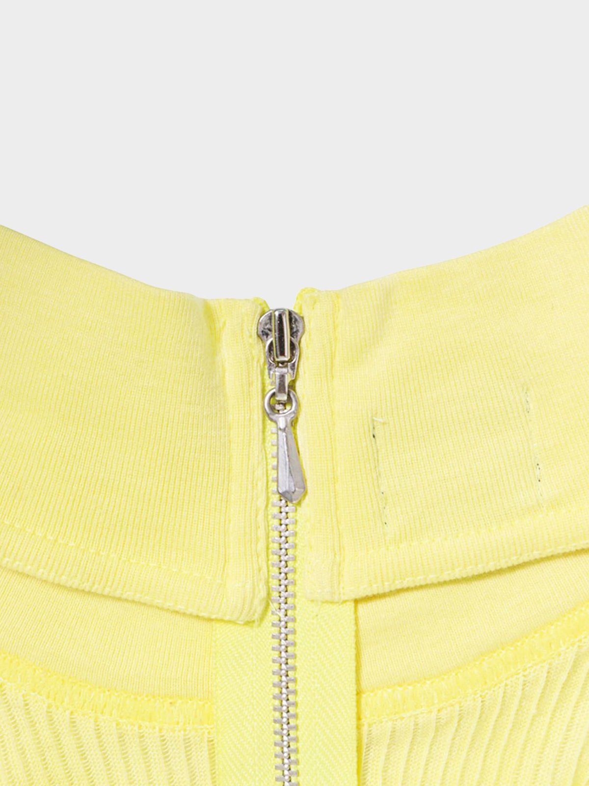 Jean Paul Gaultier 2000s Yellow Knitted Cotton Halter Neck Top