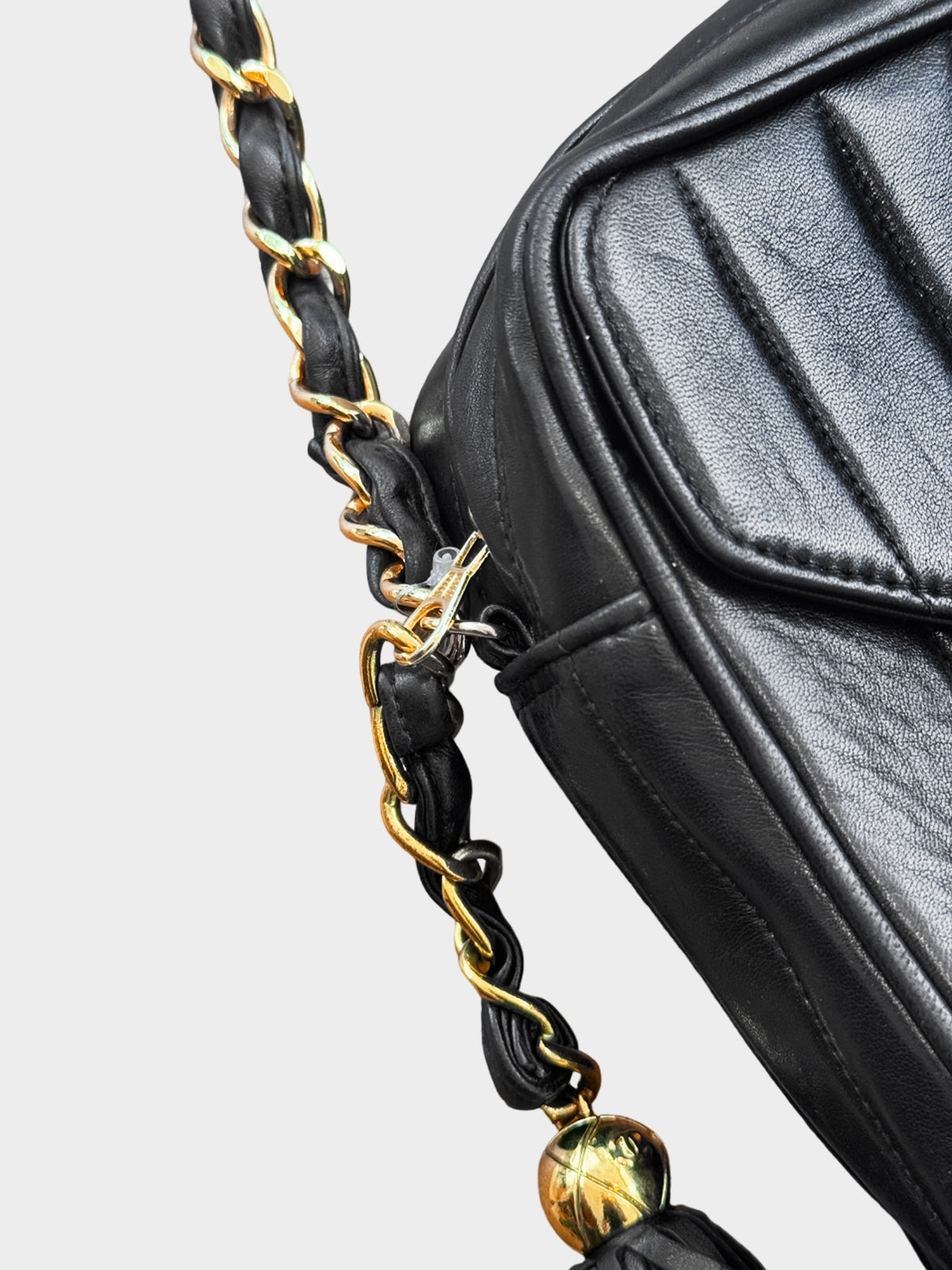 Chanel 1996 Black Vertical Quilted Lambskin Camera Bag