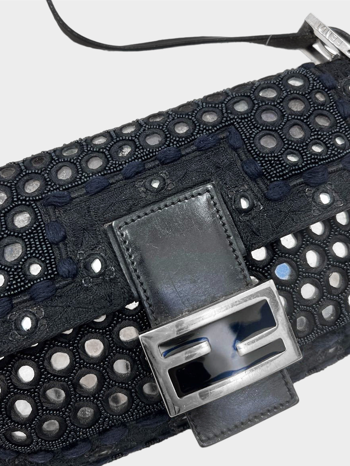Fendi Early 2000s Limited Edition Mirror Baguette Bag