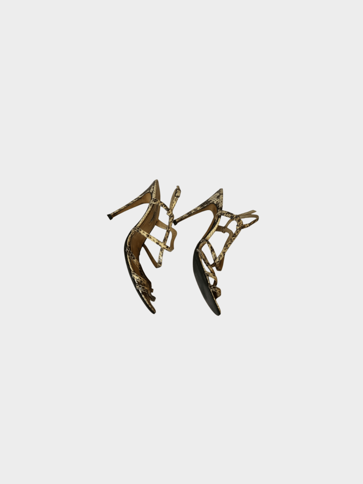 Manolo Blahnik 2000s Python Sandal Heels