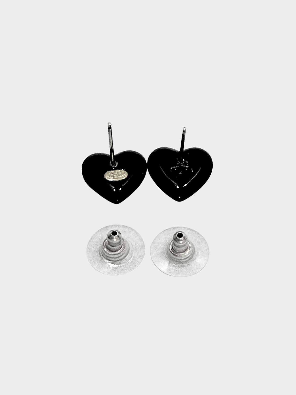 Chanel 2006 Cream Heart CC Earrings