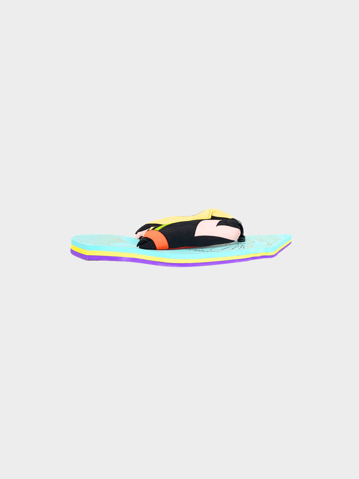 Emilio Pucci SS 2023 Nero & Rosso Marmo-Print Scuba Thong Sandals