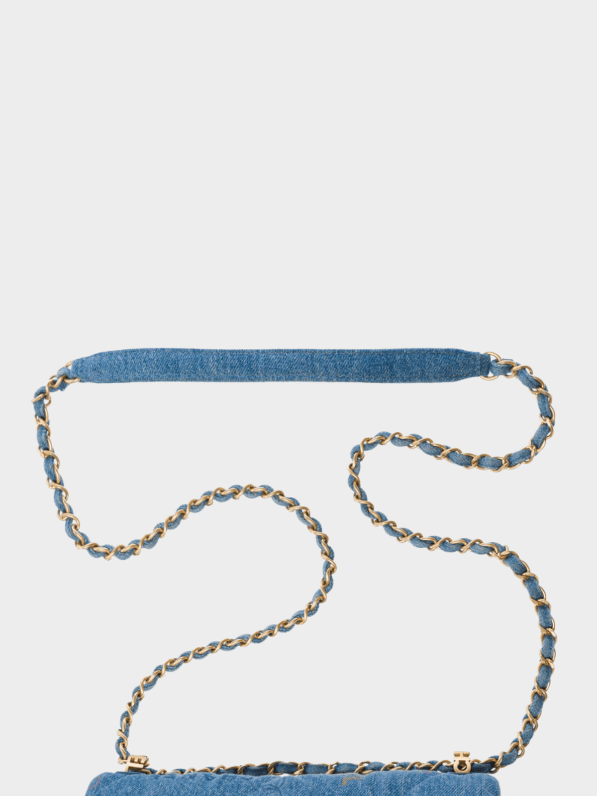 Chanel 2010s Blue Denim Small Flap Bag