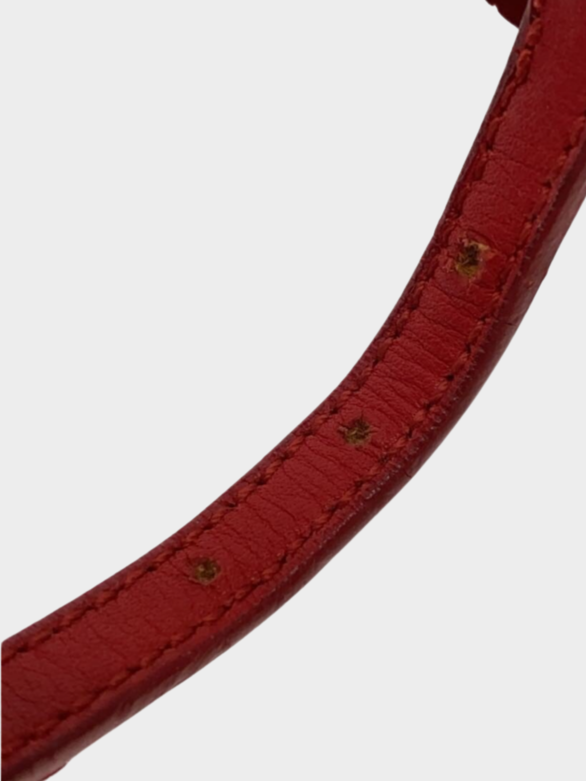 Prada 2000s Red Rose and Heart Belt Bracelet