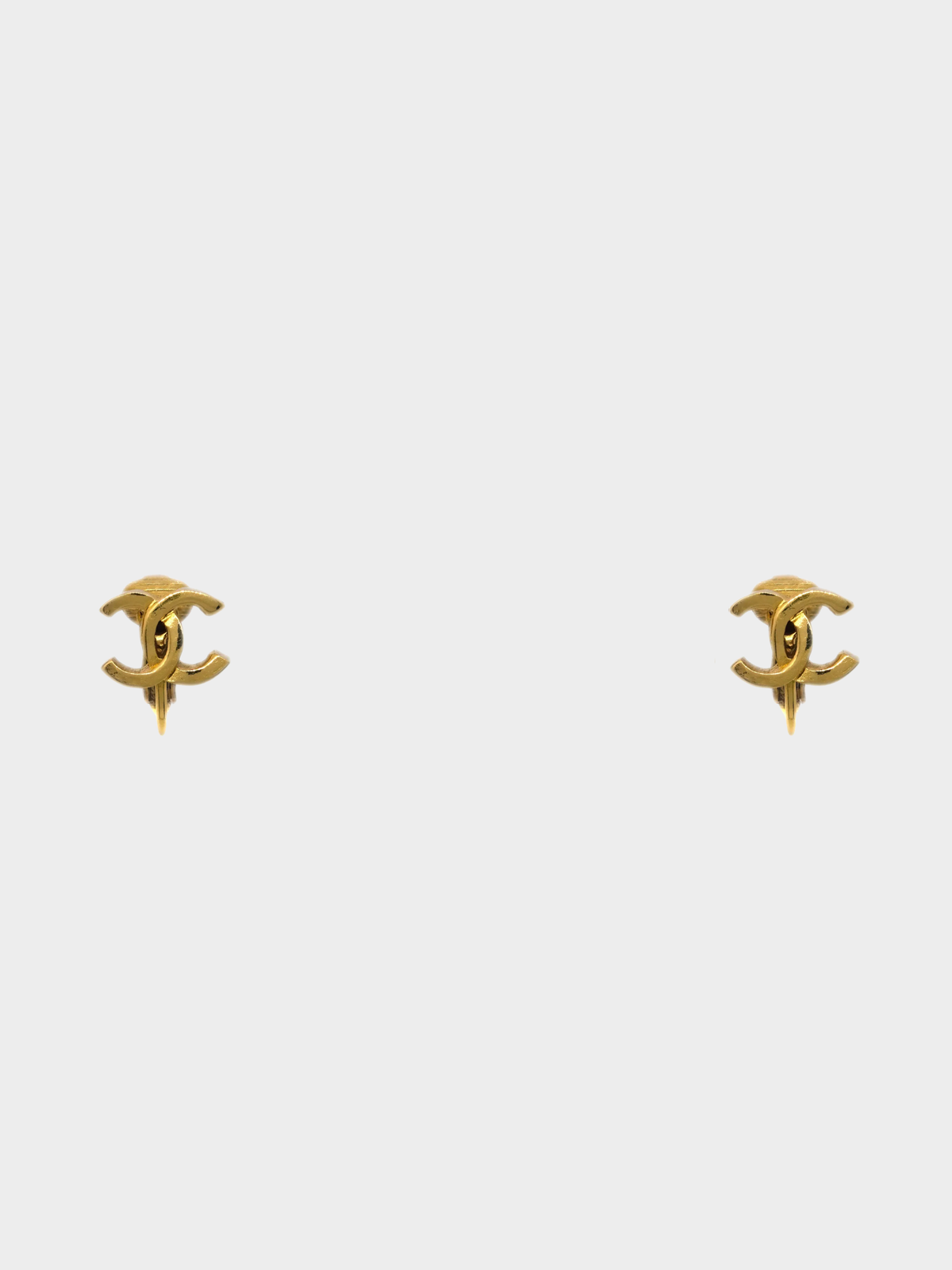 Chanel 1990s Gold CC Turnlock Clip-On Earrings