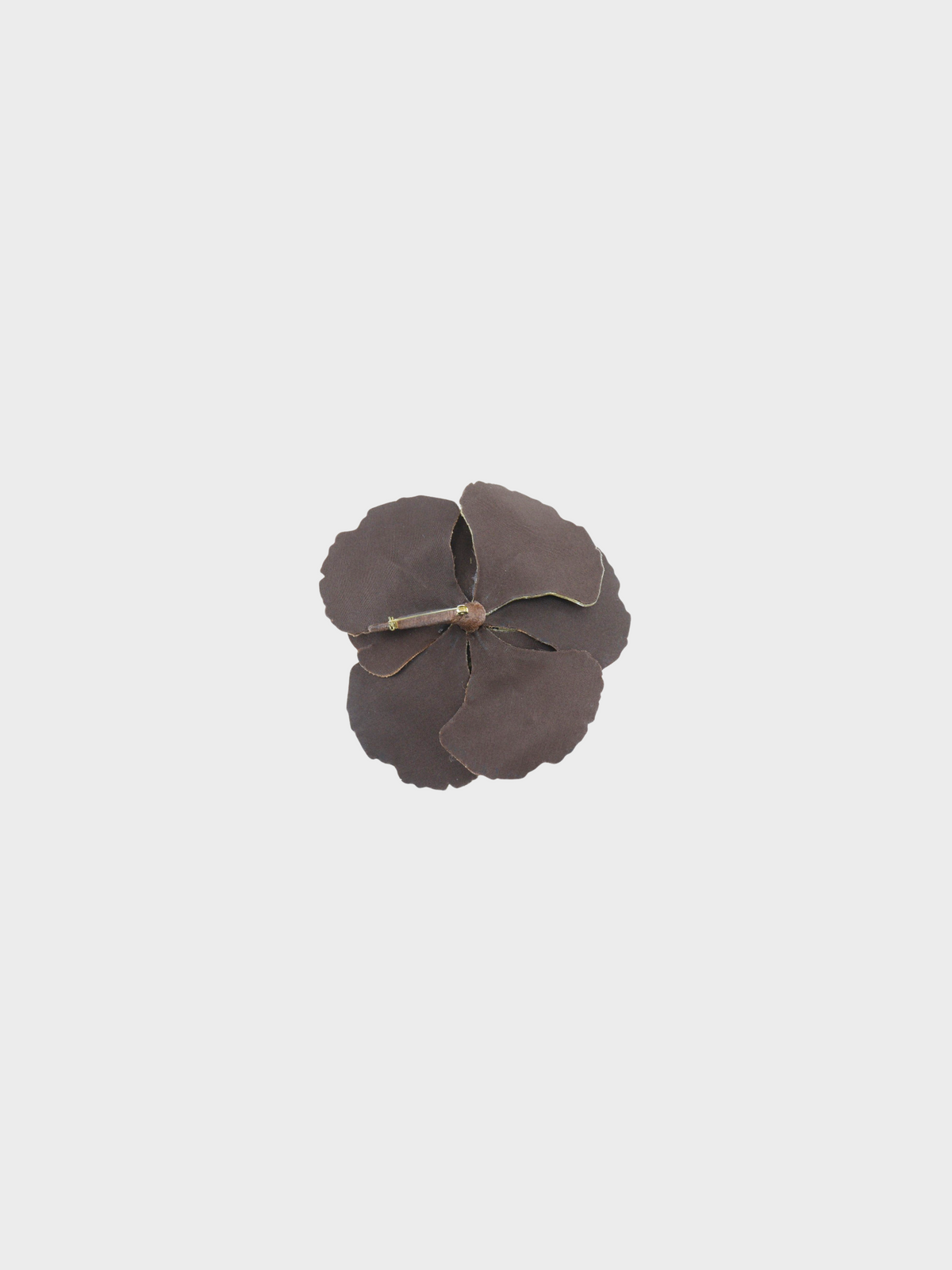 Louis Vuitton 2000s Brown Monogram Prosh Fleur Flower Brooch