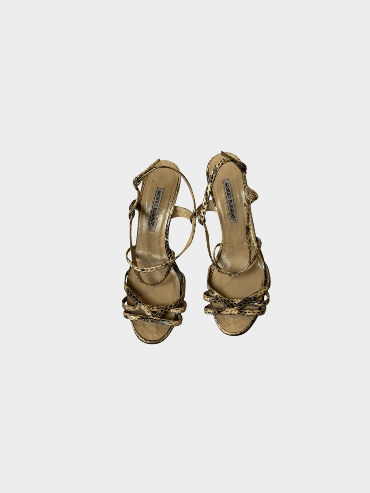 Manolo Blahnik 2000s Python Sandal Heels