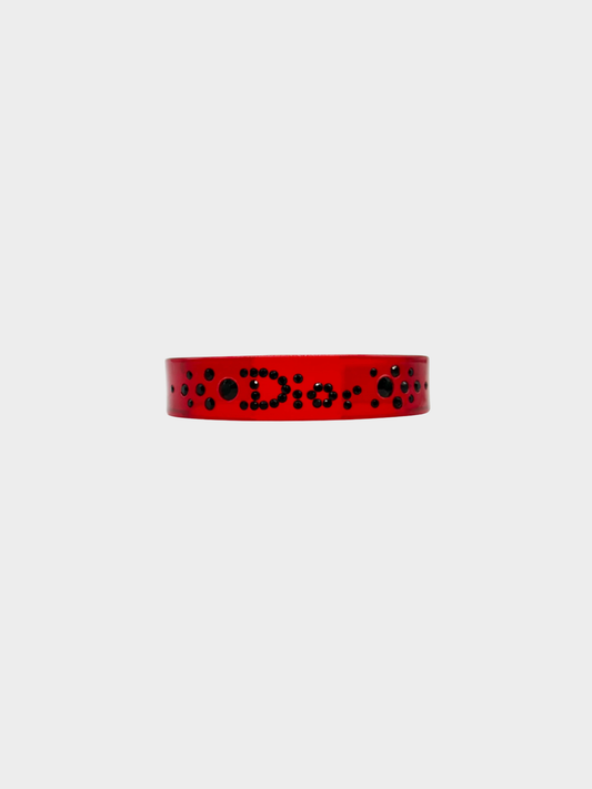 Christian Dior SS 2004 Red Strass Bangle