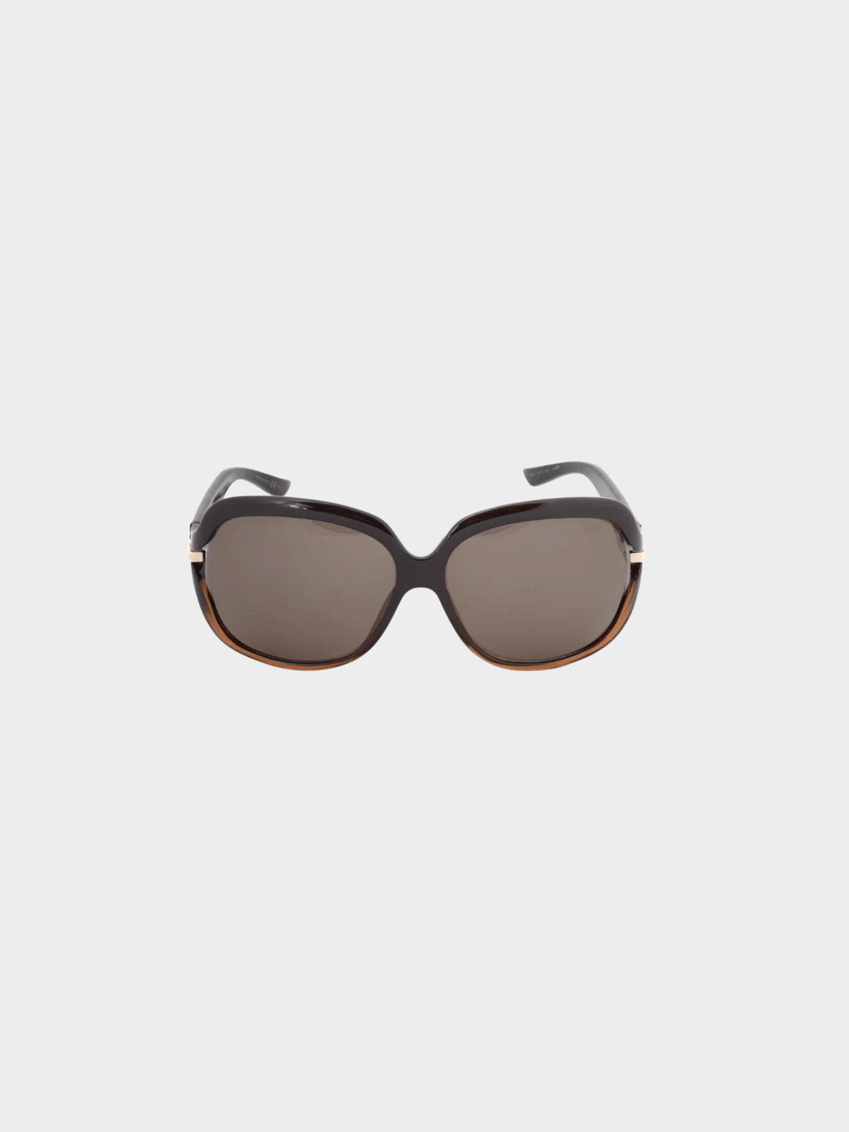 Christian Dior 2000s MyLadyDior7 Brown Cannage Oversized Square Sunglasses