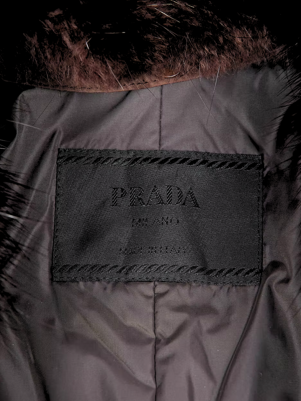 Prada 2000s Fur Collar Jacket